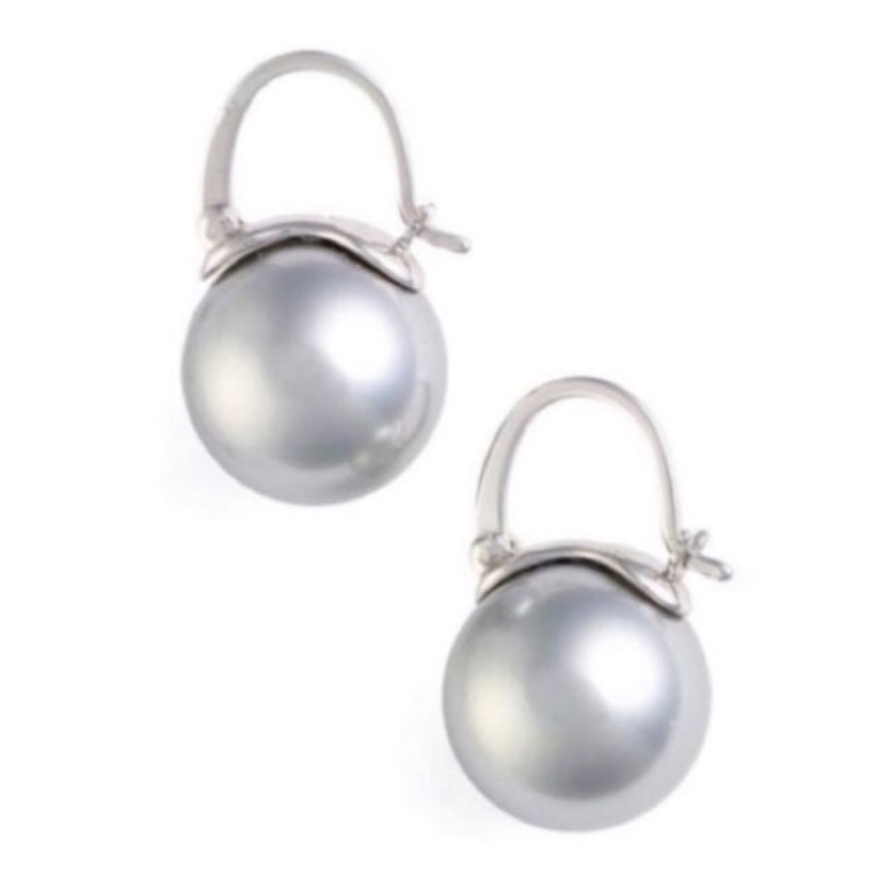 $59 Kate Spade shine on silver faux pearl earrings